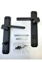 Luxury Mirrored Door Handle (WC - Bathroom) Left Hand Opening Matte Black - 6