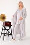 Women's Gray Maternity Maternity Long Maternity Pajamas 2601 - 2