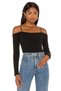 Women's Black Rope Elastic Bodysuit
