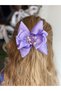 Lilac Purple Butterfly Bow with Crystal Stone Luxury Design Children's Adult Metal Clip Buckle - 2