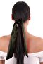 Hahai Women's Long Ribbon Model Satin Scrunchie Buckle - 3