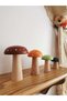 3-4 Years Old Orange Waldorf Wooden Vintage Mushroom Toy Set - 4 Mesu - 4