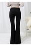 Women's Black High Waist Spanish Steel Leg Leggings - 3