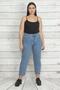 Women's Large Size Blue 5 Pocket Ankle Length Jeans 65n20358 - 3