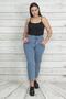 Women's Large Size Blue 5 Pocket Ankle Length Jeans 65n20358 - 4