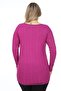 Women's Fuchsia V-Neck Contrast Stitched Camisole Blouse - 4