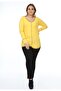Women's Yellow V-Neck Contrast Stitched Camisole Blouse - 4