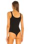 Women's Black Halter Neck Silk Jersey Bodysuit - 4