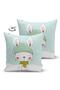 Winter Rabbit Purple Digital Printed Children's Room Pillow Cushion Cover - 2