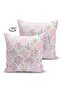 Powder Flowers Themed Double Sided Decorative Suede Pillow Throw Pillow Cover - 2