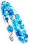 Men's 14x15mm Mascot Size Water Blue Moire Powder Amber Prayer Beads Efe Prayer