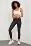 Women's Black High Waist Camouflage Patterned Sports Tights - 5