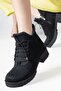 Black Nubuck Women's Boots 0012720