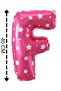 Foil Balloon Letter F Helium Balloon 40 Cm Pink Color