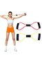 Exercise Sports Pilates Soft Sponge Handle Body Building and Shaping Pink Resistance Rubber - 2