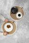2 Pieces 35cm Round White Striped American Service Wicker Jute Braid Charger Presentation Set - 2