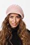 Brim Lined Knitwear Knitted Beret - Salmon