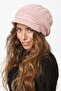 Brim Lined Knitwear Knitted Beret - Salmon - 3