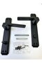Luxury Mirrored Door Handle (WC - Bathroom) Left Hand Opening Matte Black