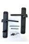 Luxury Mirrored Door Handle (WC - Bathroom) Left Hand Opening Matte Black - 3