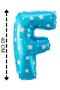 Foil Balloon Letter F Helium Balloon 40 Cm Blue Color