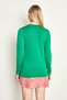 Women's Green V-Neck Window Knitwear Sweater YL-KZ99874 - 3