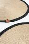 2 Pieces 35cm Round Black Striped American Service Wicker Jute Braid Charger Presentation Set - 5