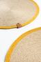 2 Pieces 32cm Round Mustard Striped American Service Wicker Jute Braid Charger Presentation Set - 5