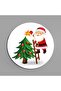 New Year Series New Year Digital Printed 4-Piece Wooden Coasters Model 004 - 4