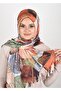 وشاح شال جاهز من الليكرا منقوش بألوان الأرض