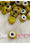 15 Mm Neon Yellow Eyelet Glass Evil Eye Bead - 2