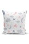 Special Design Digital Printed Modern Pillow Throw Pillow Cover with Cloud Moon and Star Motifs on White Background