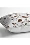 Digital Printed Modern Pillow Cushion Cover with Brown Branch and Bird Pattern on Cream Floor - 3