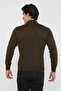 سترة صوفية خاصة للرجال نصف صياد بلون سادة نصف رقبة - 6