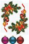 New Year's Themed Glass and Wall Sticker Ornament - 3