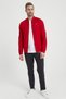 Men's Red Diving Fabric Tracksuit Set - 2