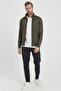 Men's Khaki Large Size Diving Fabric Tracksuit Set - 3