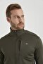 Men's Khaki Large Size Diving Fabric Tracksuit Set - 7