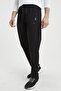 Men's Black Large Size Sweatpants Straight Comfortable Fit with Zipper Pocket - 2