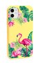 Yellow Launch Phone Case with Tropical Flamingo Design Compatible with iPhone 11 - 2
