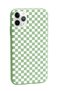 iPhone 11 Pro Max Compatible Checkerboard Design Green Launch Phone Case - 2