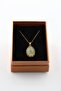 Certified Prehnite Natural Stone Pendant with Silver Chain Included - 3