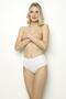 Women's 4-Pack White Cotton Lycra High Waist Bato Panties - 8