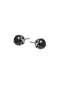 Black Zircon Stone Vintage Design Nail-Proof Motorcycle Male 316l Steel Earrings (pair) - 2