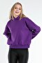 Women's Purple Hooded Sweatshirt - Al-sw0001 - 2