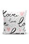 Love Printed Pink Heart Modern Pillow Cushion Cover