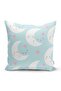 Sleep Themed Moon and Star Motif Digital Printed Modern Pillow Throw Pillow Cover