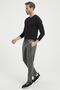 Men's Anthracite Large Size Sweatpants Straight Comfortable Fit with Zipper Pocket - 3