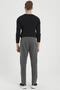 Men's Anthracite Large Size Sweatpants Straight Comfortable Fit with Zipper Pocket - 5