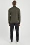 Men's Khaki Large Size Diving Fabric Tracksuit Set - 5